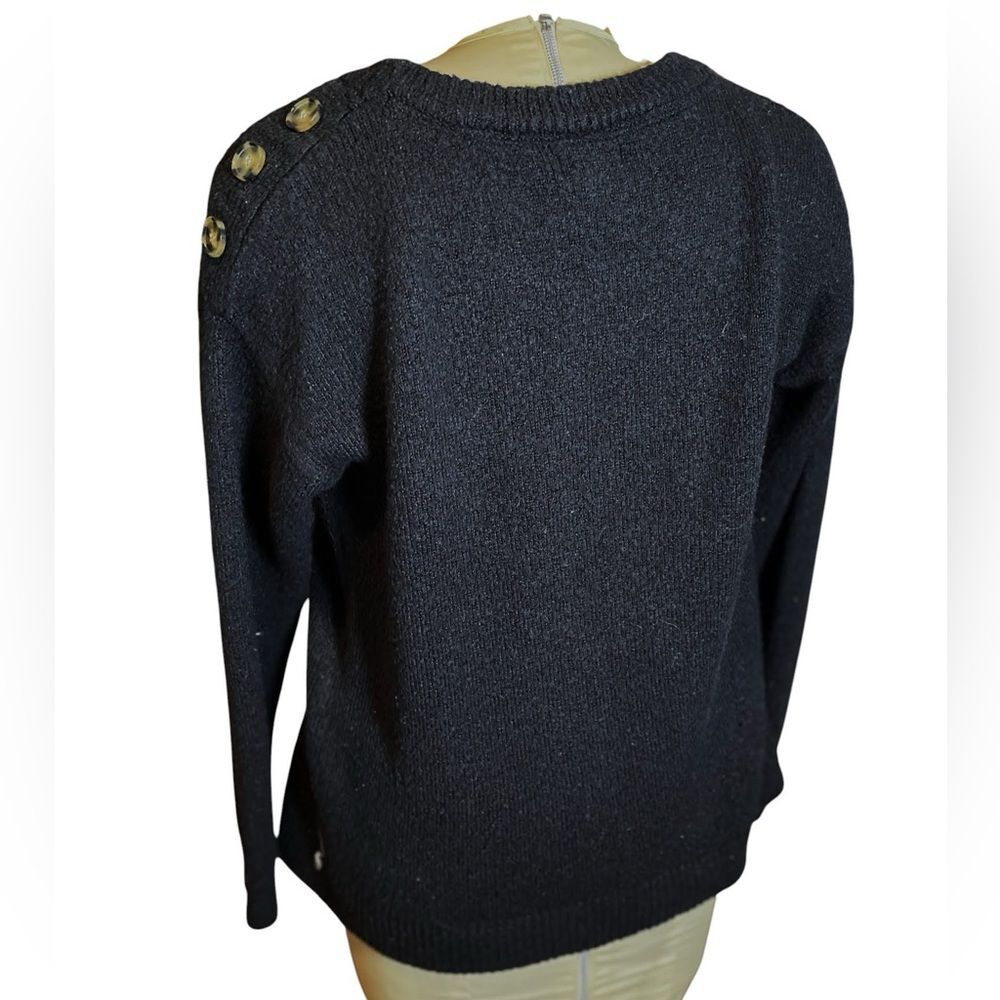 Market & Spruce Black Sweater with Button Accents XL cute